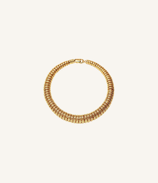 Textured Gold Bangle